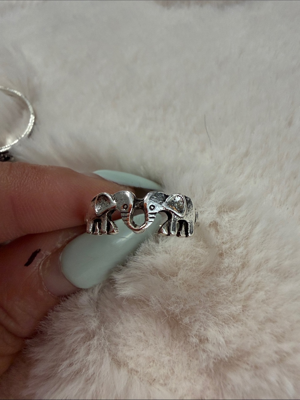 3/30$ Boho Silver Stackable Rings Set with Turquoise Accent - Picture 2 of 6